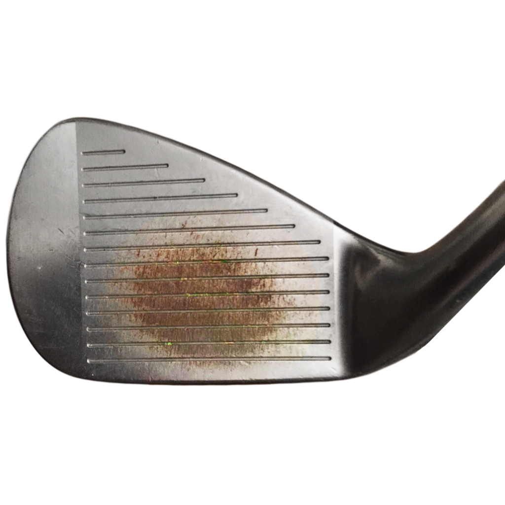 Penny marks og slid på slagflade af golfjern